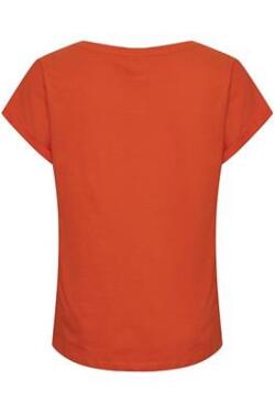 Sunny T-skjorte - Cream - Orange - bakside