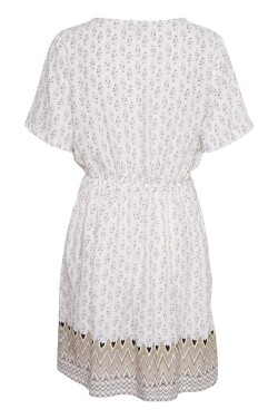 Vimma kjole - Cream -  Lys Mønstrete - bakside