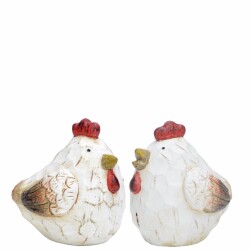 Høne og Hane par - Høne - Polystone